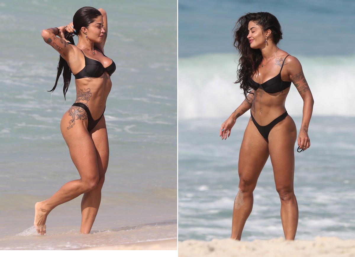 Aline Riscado Se Refresca No Mar Em Praia Na Zona Sul Do Rio Quem Quem News