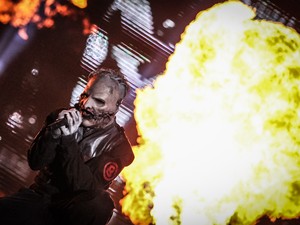Slipknot é a principal atração do Palco Mundo nesta sexta (25), 5º dia do Rock in Rio (Foto: Fabio Tito/G1)