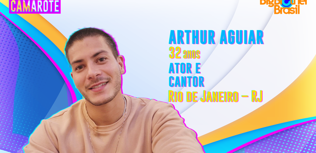 O ator e cantor Arthur Aguiar está no Camarote do BBB22 (Foto: Divulgação/Globo)