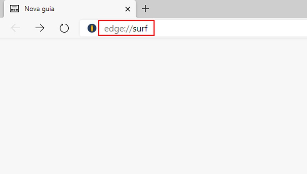 Microsoft Edge esconde game de surf para jogar no navegador — Foto: Reprodução/Rodrigo Fernandes