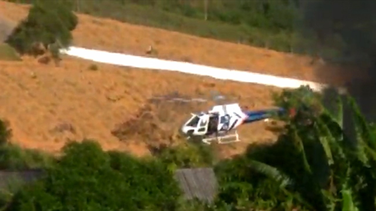 Vídeo mostra perseguição de carro e helicóptero da PM a criminosos que roubaram carro ES 