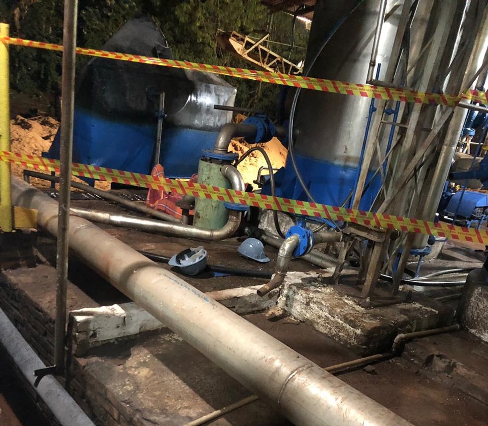 Explosão de resfriador de destilaria mata trabalhador em Palmital — Foto: Corpo de Bombeiros/Divulgação