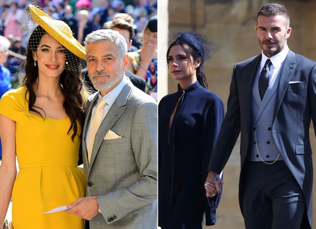 Amal, George Clooney e Victoria e David Beckham (Foto: Getty Images)