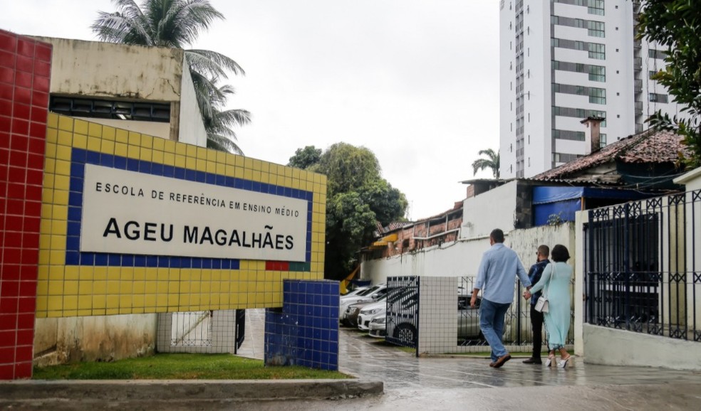 Escola de Referência em Ensino Médio (Erem) Ageu Magalhães fica em Casa Amarela, na Zona Norte do Recife — Foto: Pedro Menezes/Divulgação