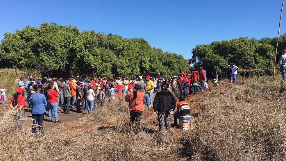 FNL ocupa terras em Sandovalina e faz reivindicações para a reforma agrária — Foto: Frente Nacional de Luta/Facebook