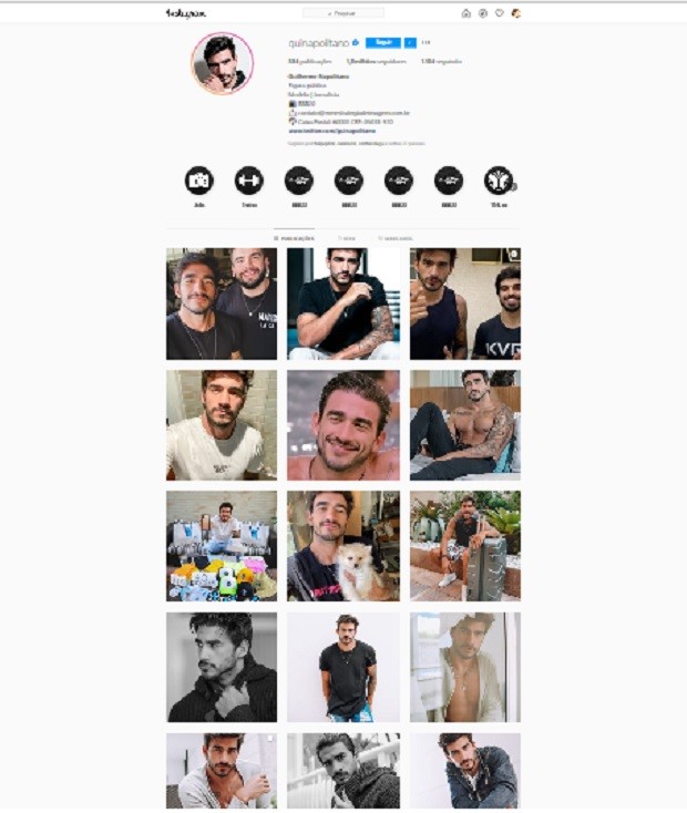 Guilherme Napolitano deleta fotos com Gabi Martins de seu perfil no Instagram (Foto: Reprodução/Instagram)