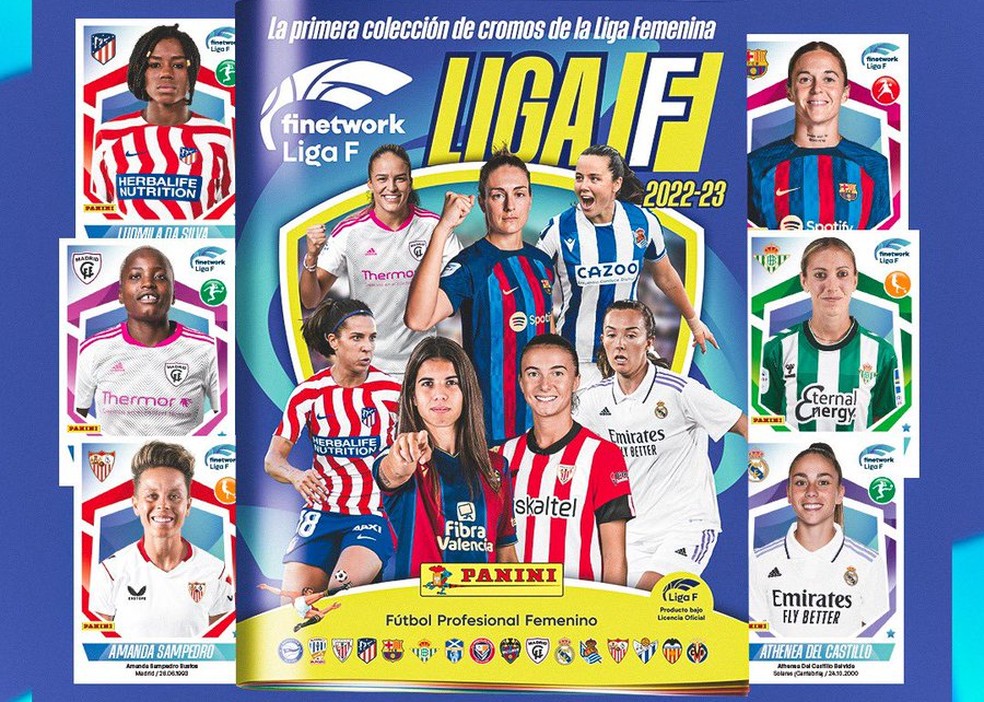 Álbum de figurinhas do Campeonato Espanhol Feminino — Foto: REPRODUÇÃO