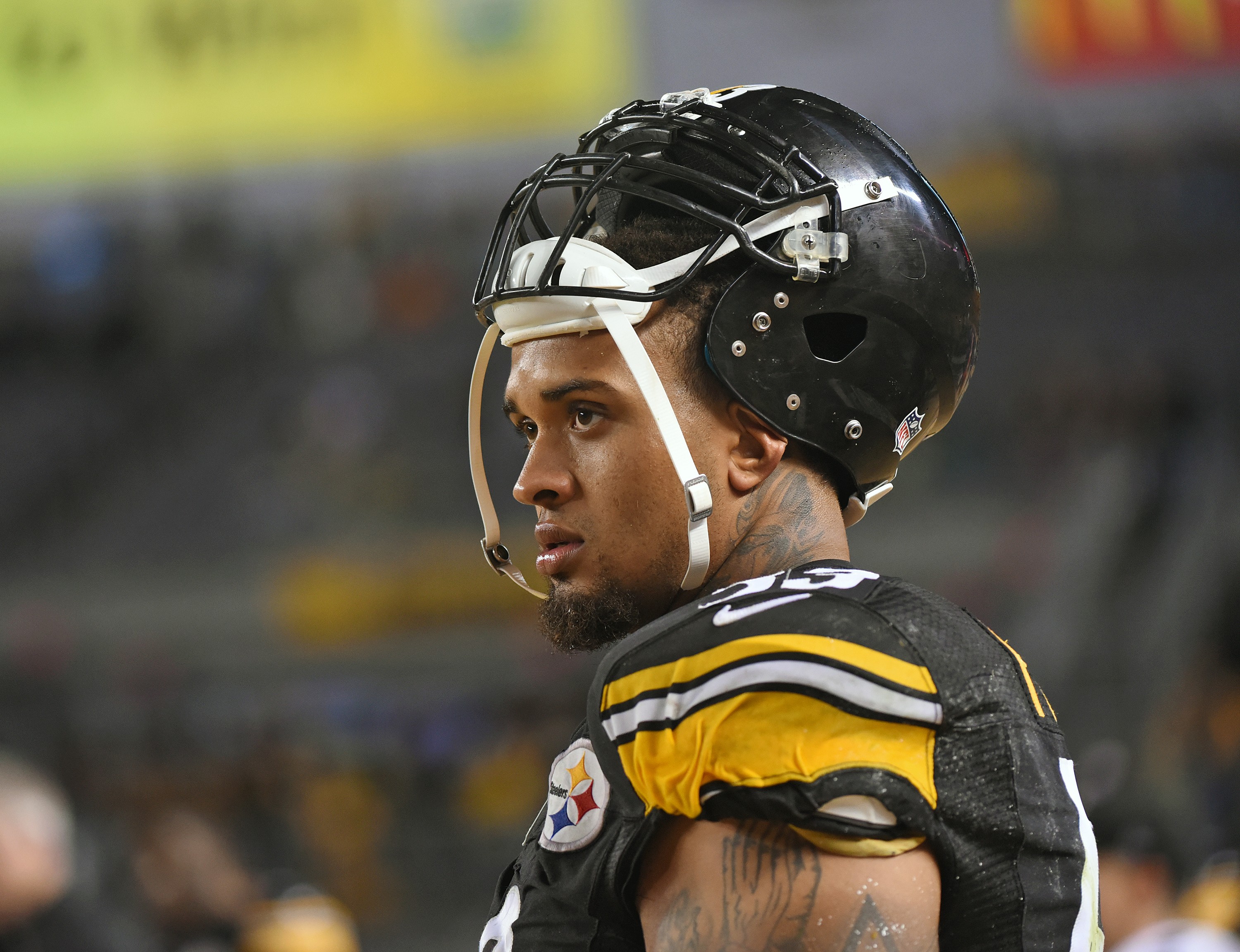 Maurkice Pouncey Maurkice Pouncey, do Pittsburgh Steelers, durante um jogo contra o Kansas City , em 2016 (Foto: Getty Images)