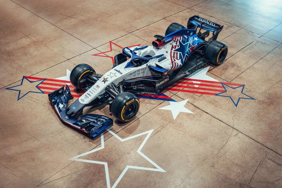 Williams terá pintura especial para o GP dos Estados Unidos de F1 2022 — Foto: Divulgação/Williams