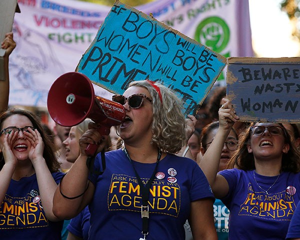 A Women's March em Melbourne, na Austrália (Foto: Getty Images)