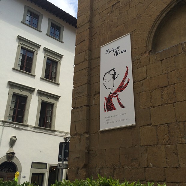 Outside the Nino Cerruti exhibition at Florence’s Marino Marini museum (Foto: Suzy Menkes /Instagram)