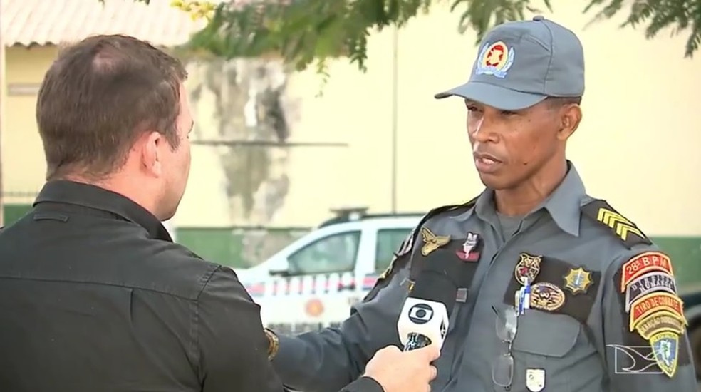 Sargento da Polícia Militar discutiu com prefeito de Anajatuba e pediu pra sair do comando da cidade — Foto: Reprodução / TV Mirante