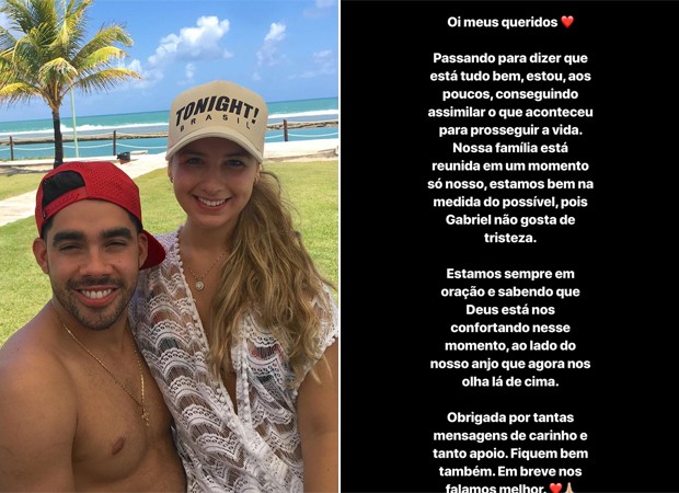 Karoline Calheiros, namorada de Gabriel Diniz, se pronuncia pela primeira vez após morte do cantor (Foto: Reprodução /  Instagram)