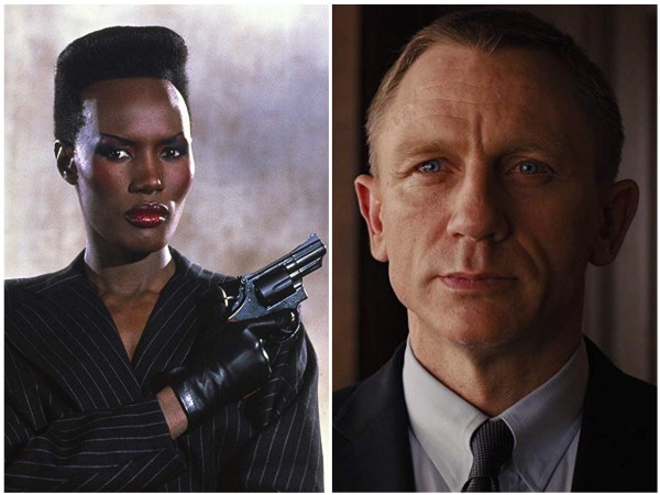 Grace Jones em 007 - Na Mira dos Assassinos / Daniel Craig em 007 - Operação Skyfall (Foto: Divulgação)