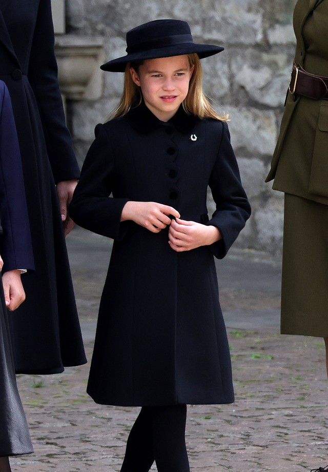 Princess Charlotte of Wales is seen during The State Funeral Of Queen Elizabeth II at Westminster Abbey on September 19, 2022 in London, England. Elizabeth Alexandra Mary Windsor was born in Bruton Street, Mayfair, London on 21 April 1926. She married Pri (Foto: Getty Images)