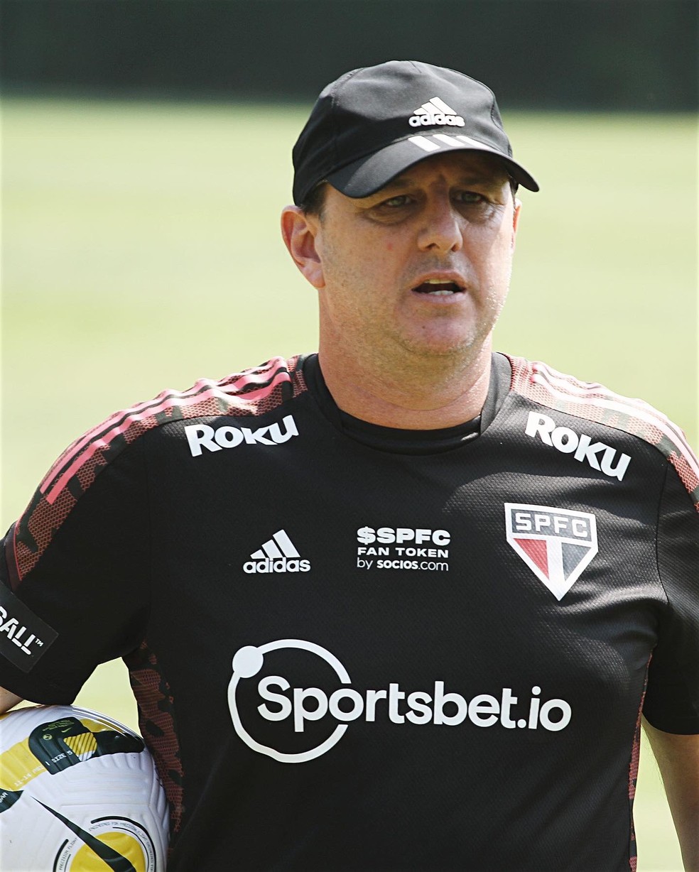 Rogério Ceni em treino do São Paulo — Foto: São Paulo FC