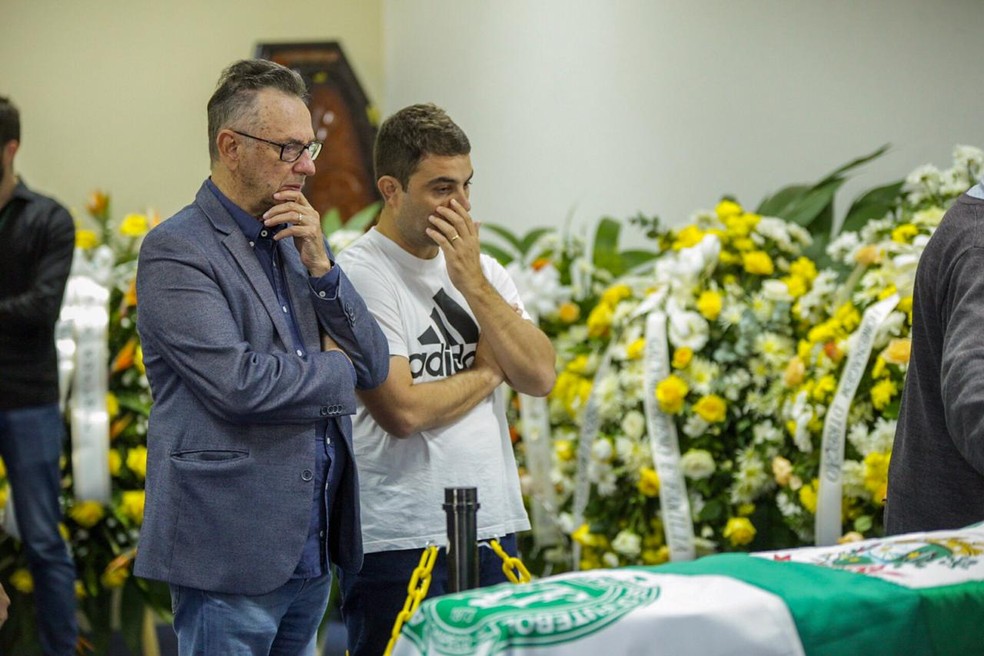 Presidente da Chape, Plínio David de Nês Filho, preparou homenagens a Henzel — Foto: Dinho Zanotto/Arquivo pessoal