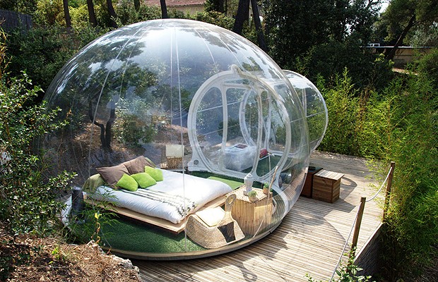 As bolhas são opção mais confortável ao acampamento (Foto: Divulgação)