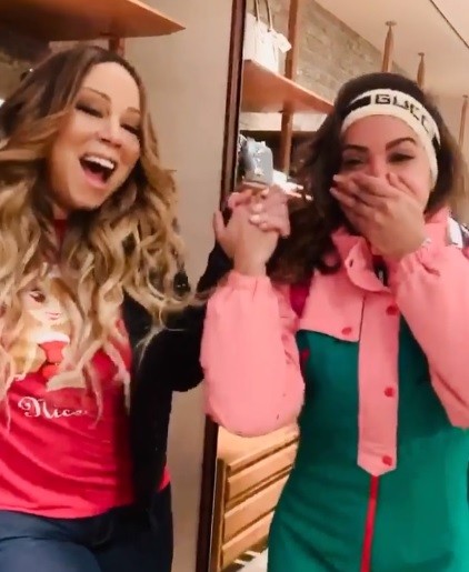 Mariah Carey mostra reação de Anitta ao se encontrarem nos EUA (Foto: Reprodução/ Instagram)