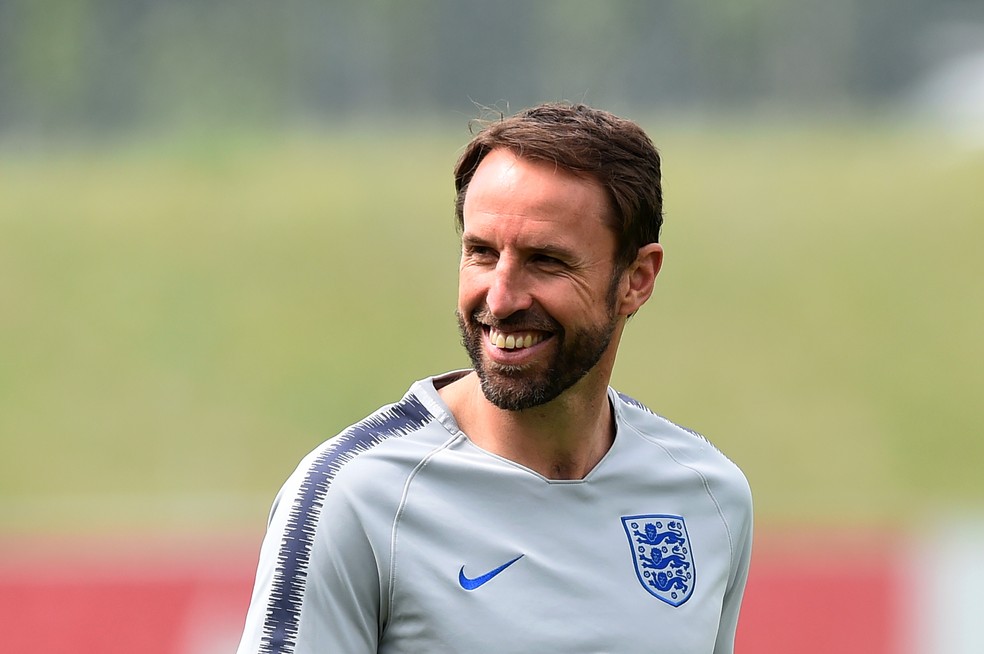 Gareth Southgate em treino da Inglaterra (Foto: Getty Images)