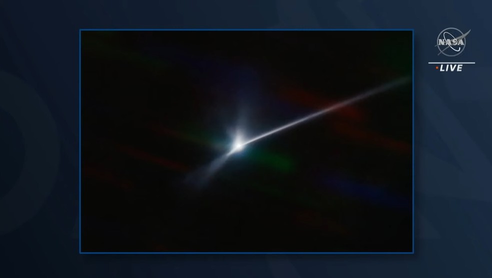 Imagem tirada dois dias depois do impacto — Foto: NASA