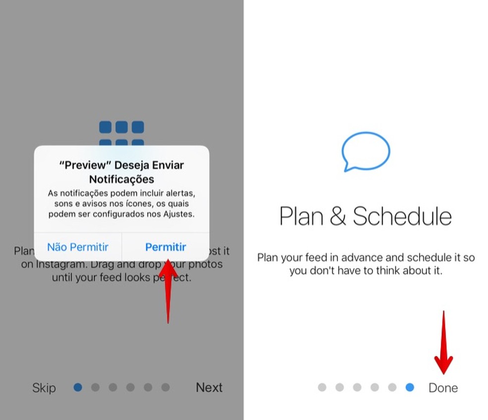 Permita que o app envie notificações (Foto: Reprodução/Helito Bijora)