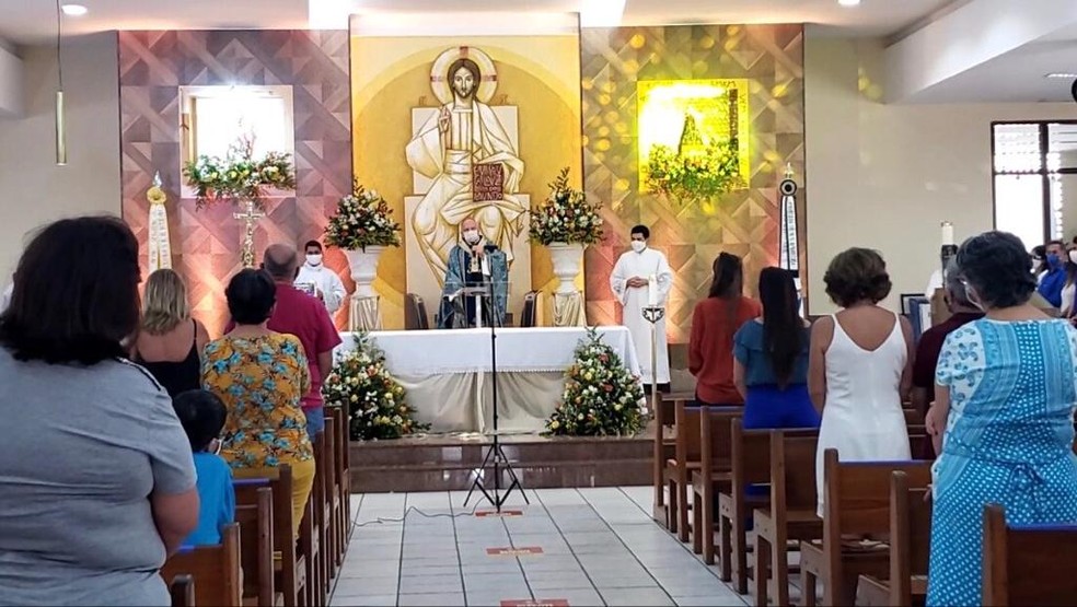 Missa em Natal (Arquivo) — Foto: Geraldo Jerônimo/Inter TV Cabugi