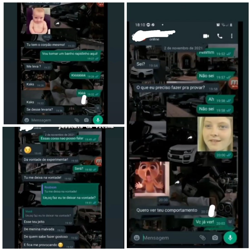 Conversa entre militar e, supostamente, uma aluna do Colégio Militar Dom Pedro II é investigada  — Foto: Reprodução