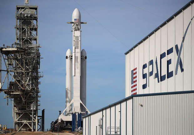 Foguete Falcon Heavy, da SpaceX (Foto: Joe Raedle/Getty Images)