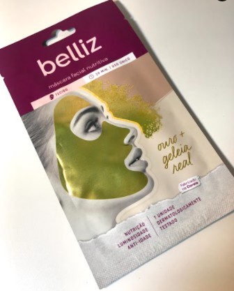 Máscara Facial Nutritiva ouro + geleia real, Belliz (Foto: Acervo pessoal)