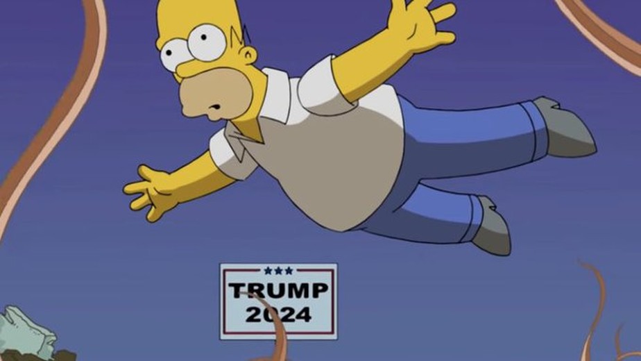 Cena do episódio de Os Simpsons que 'previu' candidatura de Trump para 2024