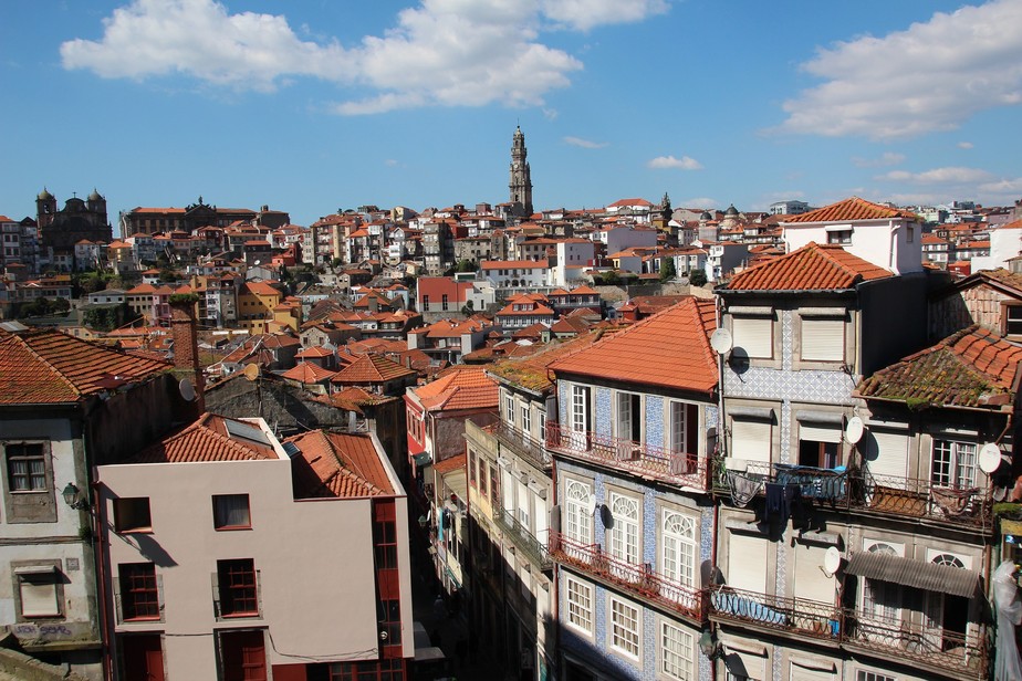Panorama de uma parte do centro do Porto