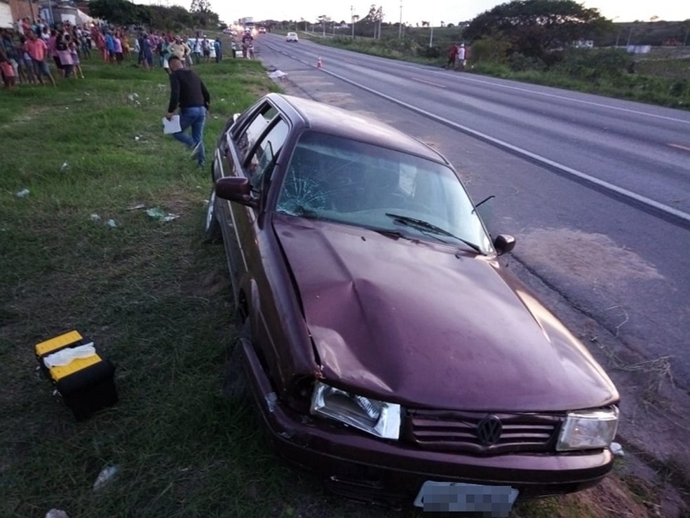 Local onde idosa foi atropelada em Jupi â€” Foto: WhatsApp/ReproduÃ§Ã£o