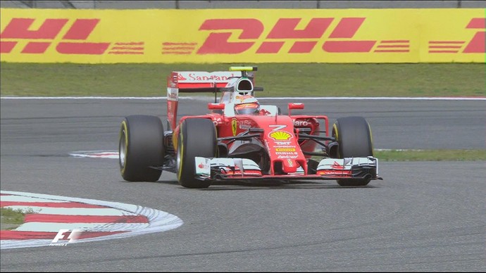 Kimi Raikkonen lidera 2º treino livre para GP da China (Foto: Divulgação) Kimi Raikkonen lidera 2º treino livre para GP da China (Foto: Divulgação)