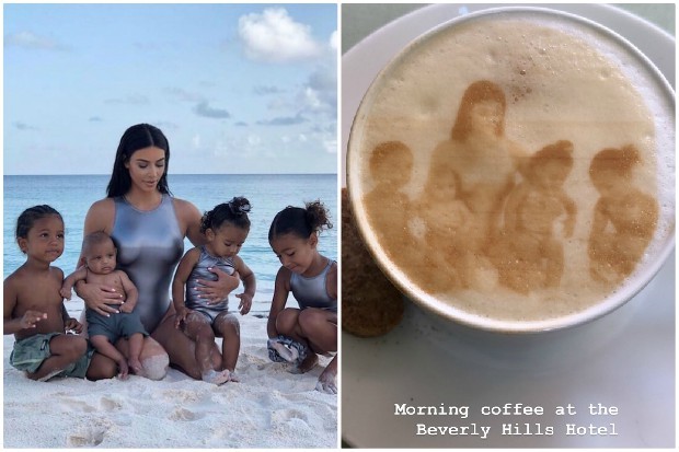 Kim Kardashian e os filhos (Foto: Instagram/Reprodução)