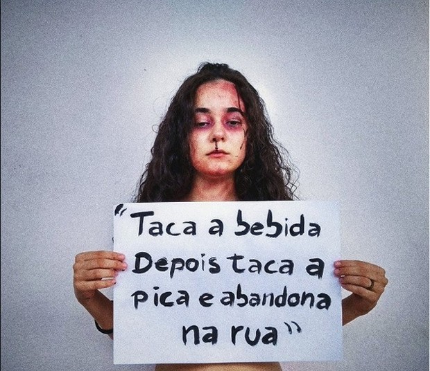 A estudante Yasmin Formiga chamou atenção para a letra acusada de fazer apologia ao estupro (Foto: reprodução)