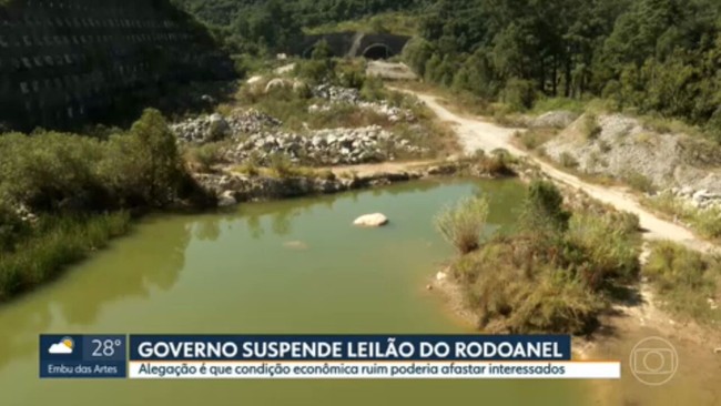 Governo suspende leilão do trecho norte do Rodoanel