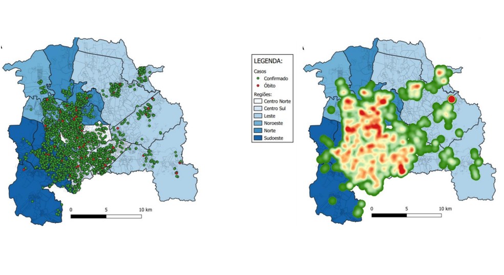 Mapa Mostra Que Aparecidinha E A Regiao Com Mais Casos De