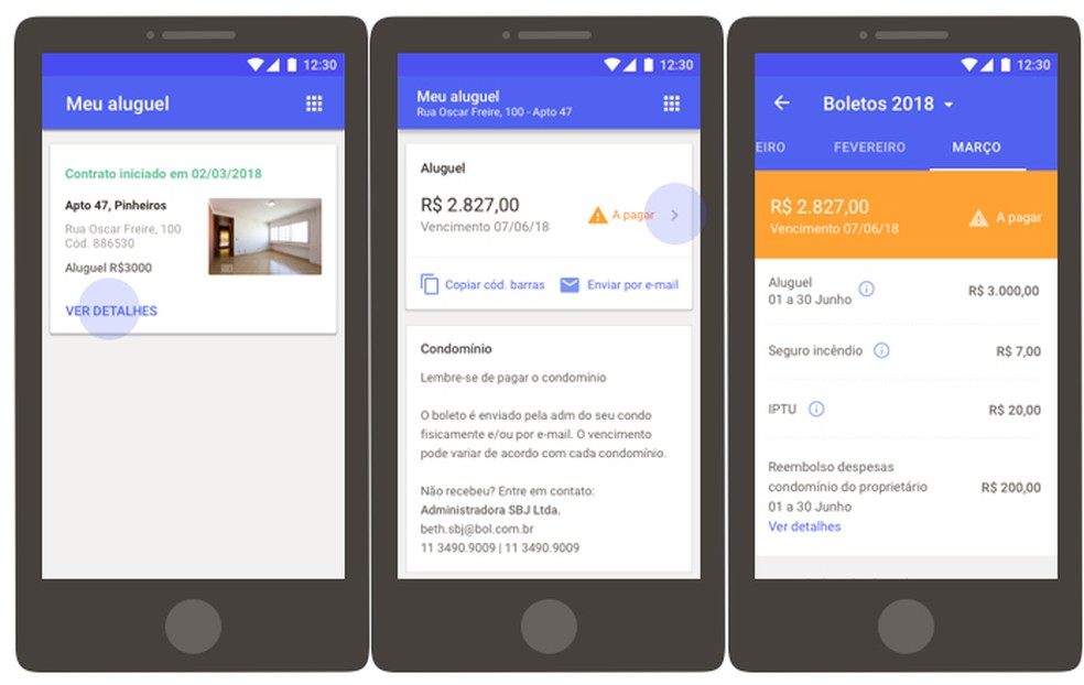 Emita o boleto de aluguel pelo app Quinto Andar — Foto: Divulgação/Quinto Andar