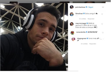 O ginasta Petrix Barbosa recebeu apoio da ex-atleta Maurren Maggi, do artista plástico Romero Britto e do ex-'BBB' Diego Grossi Reprodução/Instagram