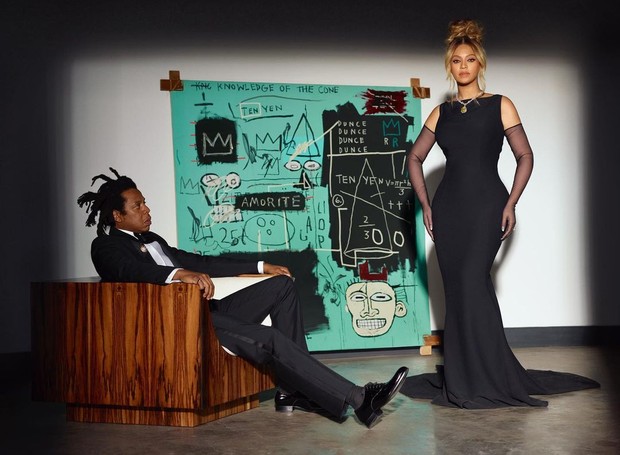 Com obra de Basquiat ao fundo, Jay-Z e Beyoncé estrelam campanha para Tiffany & Co.  (Foto: Divulgação)