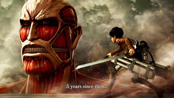 Attack on Titan narra luta da humanidade contra Titãs (Foto: Divulgação/Koei Tecmo)