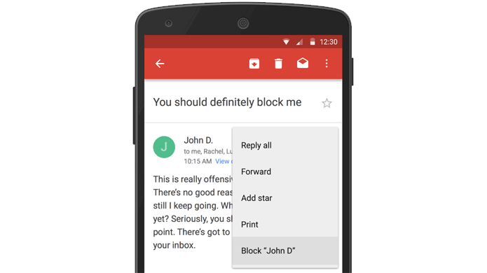 Plataforma do Google permite bloquear contatos rapidamente (Foto: Reprodução/Google)