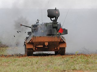 Gepard, novo blindado com artilharia antiaérea do Exército (Foto: Exército/Divulgação)