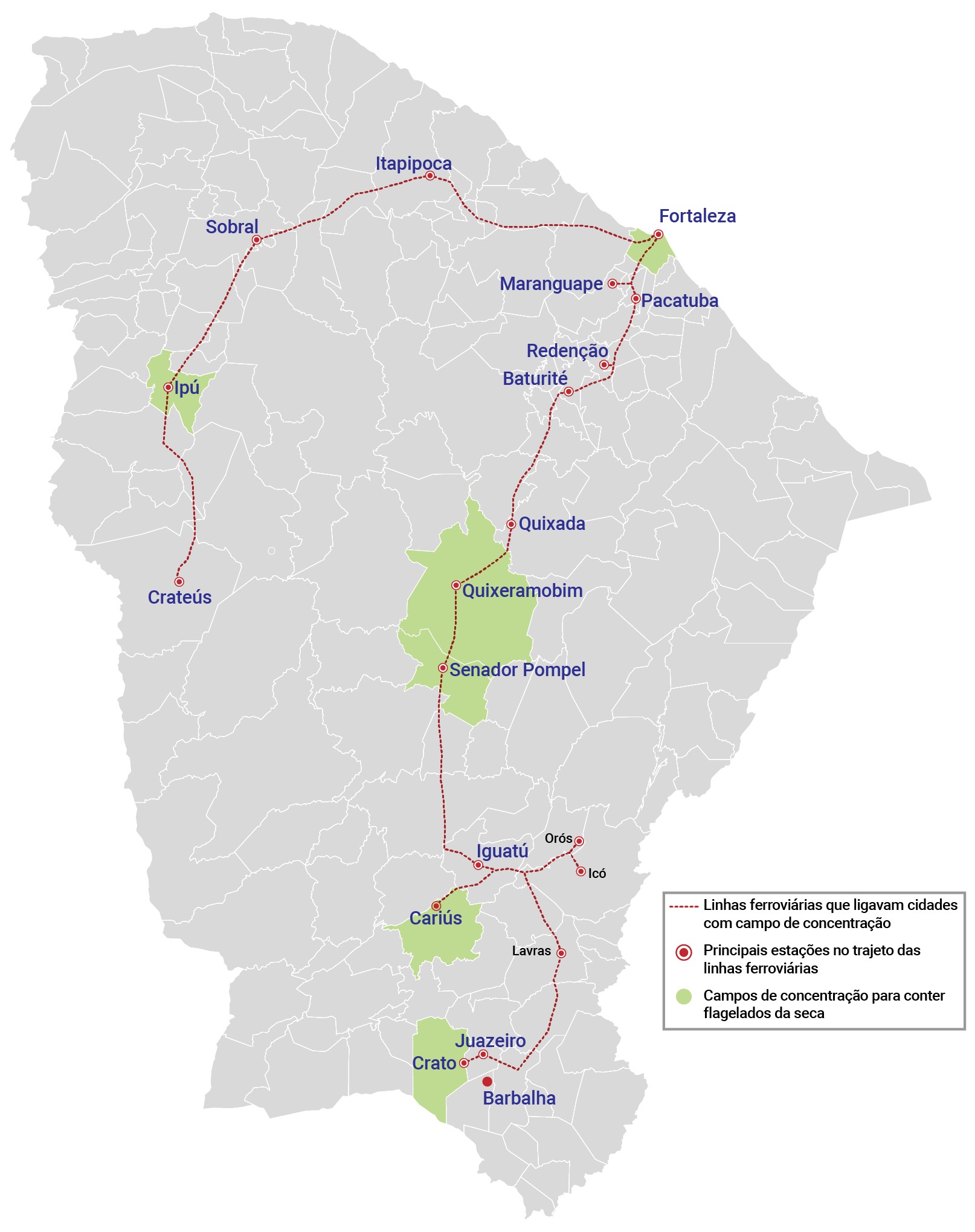 Sítio histórico do último campo de concentração no Ceará resiste