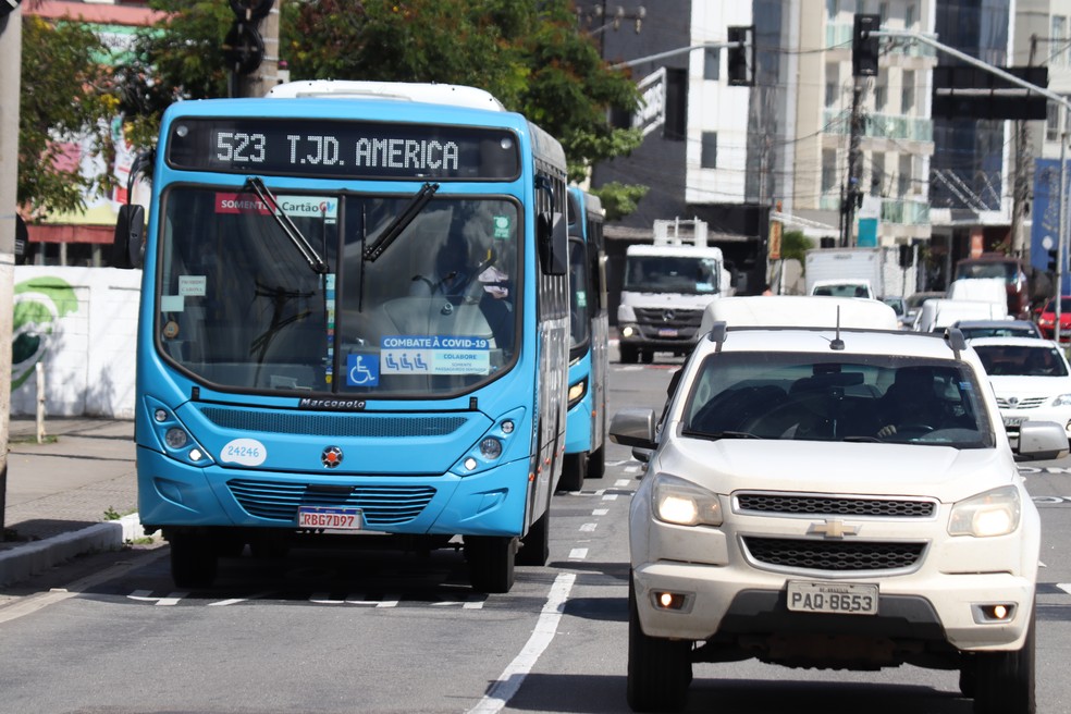 Ônibus do Sistema Transcol do ES — Foto: Antonio Cosme/Divulgação