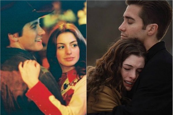Anne Hathaway e Jake Gyllenhaal formaram par romântico no cinema em 2005 e 2010. Primeiro como marido e mulher em ‘O Segredo de Brokeback Mountain’ e, cinco anos depois, como um casal apaixonado em ‘Amor e Outras Drogas’  (Foto: Divulgação)