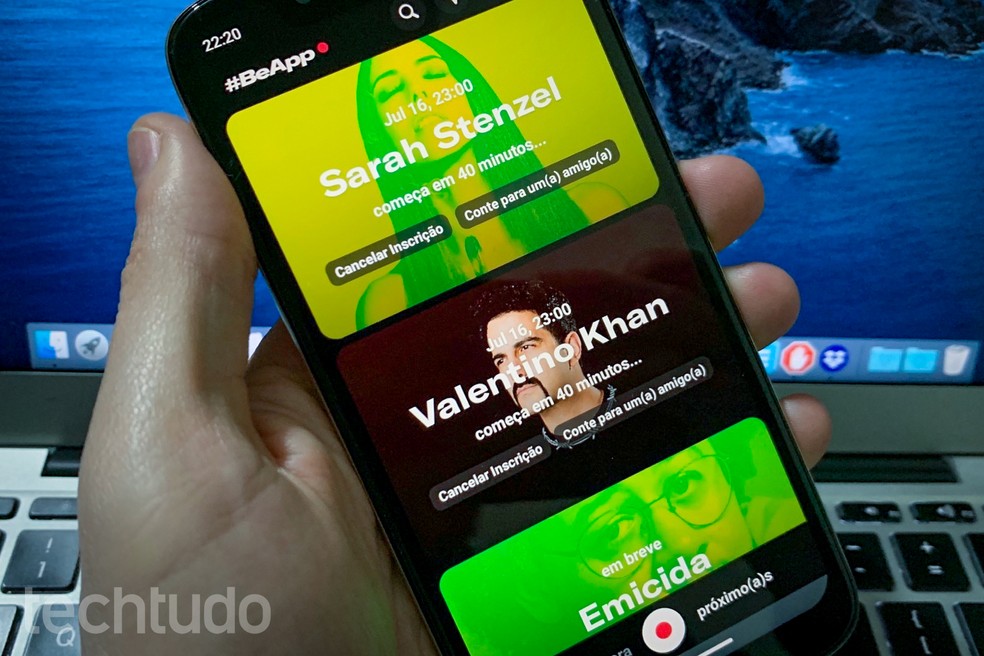 BeApp: como assistir a lives no app de streaming de música — Foto: Helito Beggiora/TechTudo