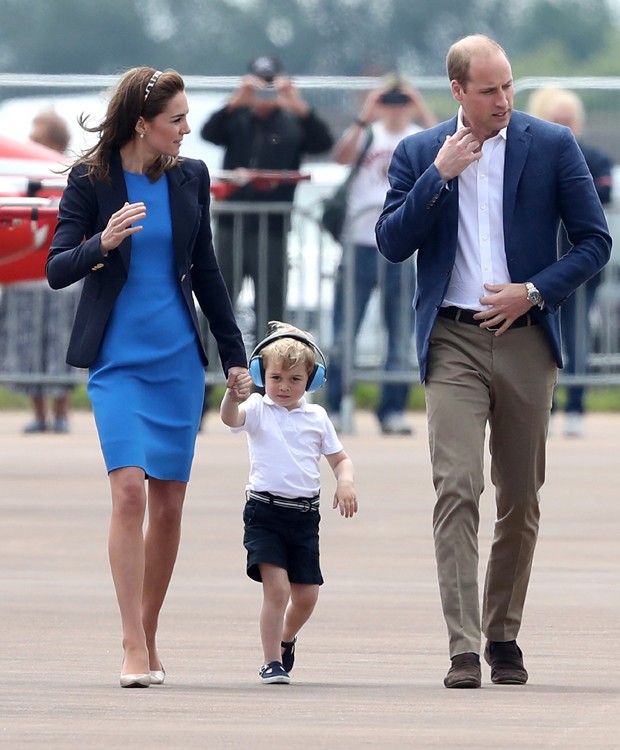 Kate Middleton, George e príncipe William (Foto: Getty Images)