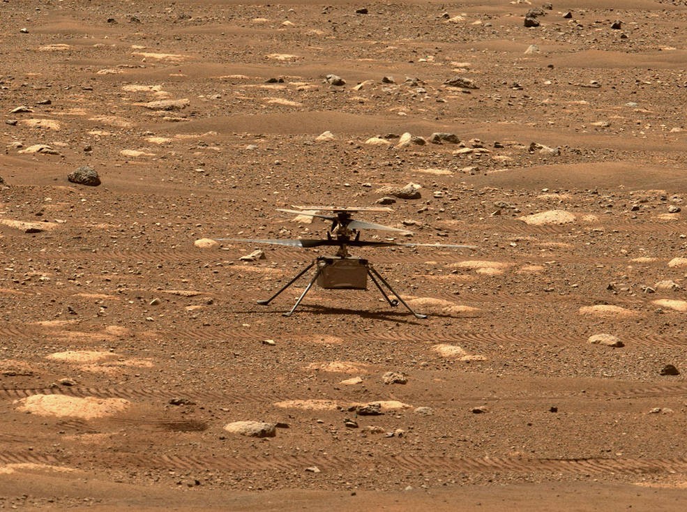 Ingenuity na superfície de Marte (Foto: NASA/JPL-Caltech)
